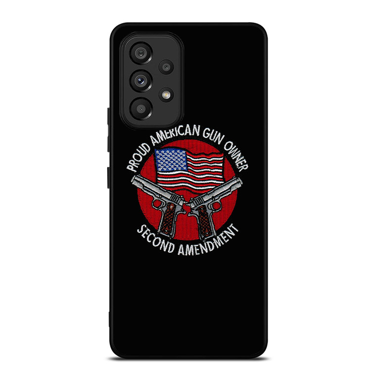SECOND AMENDMENT AMERICAN GUN LOGO Samsung Galaxy A53 5G Case Cover