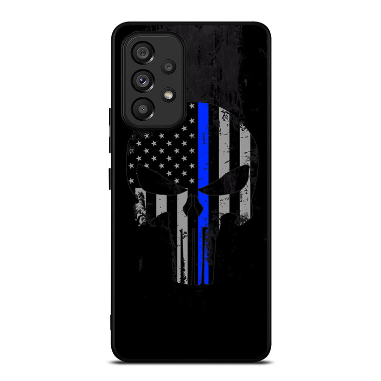 THIN BLUE LINE PUNISHER BLACK Samsung Galaxy A53 5G Case Cover