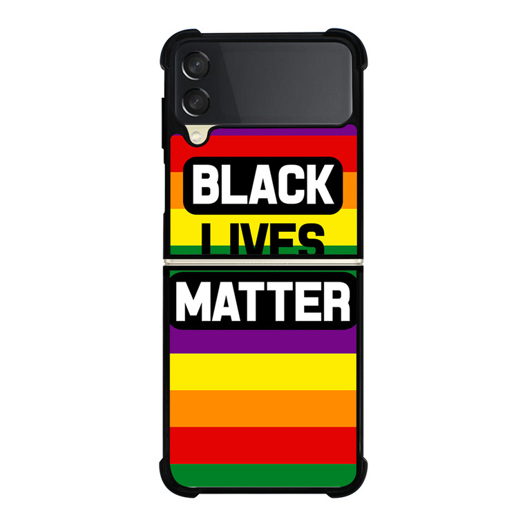 BLACK LIVES MATTER RAINBOW Samsung Galaxy Z Flip 3 5G Case Cover