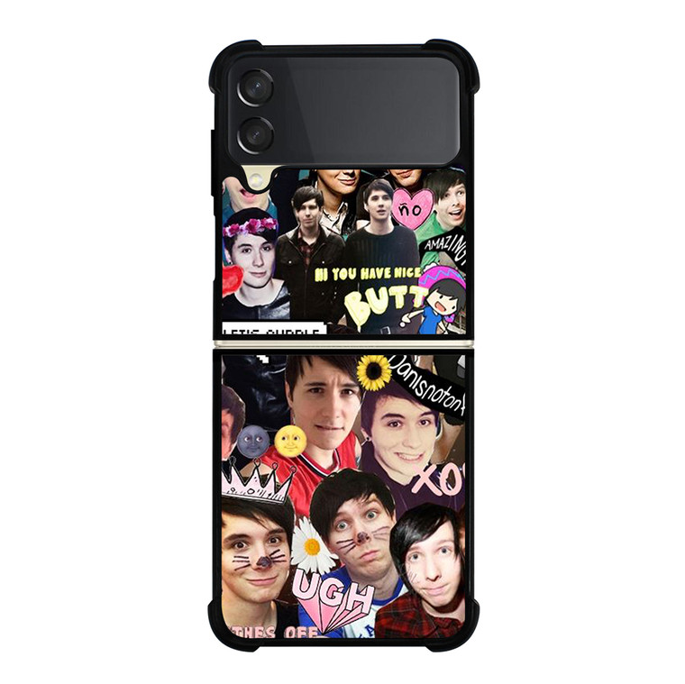 DAN AND PHIL COLLAGE 3 Samsung Galaxy Z Flip 3 5G Case Cover