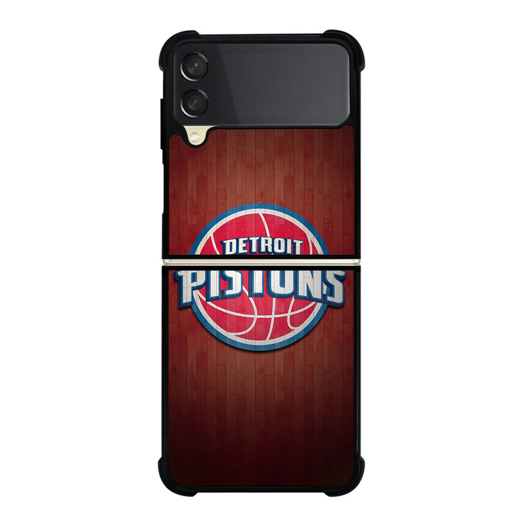 DETROIT PISTONS WOODEN LOGO Samsung Galaxy Z Flip 3 5G Case Cover