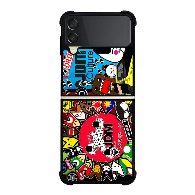EAT SLEEP JDM COLLAGE Samsung Galaxy Z Flip 3 5G Case Cover