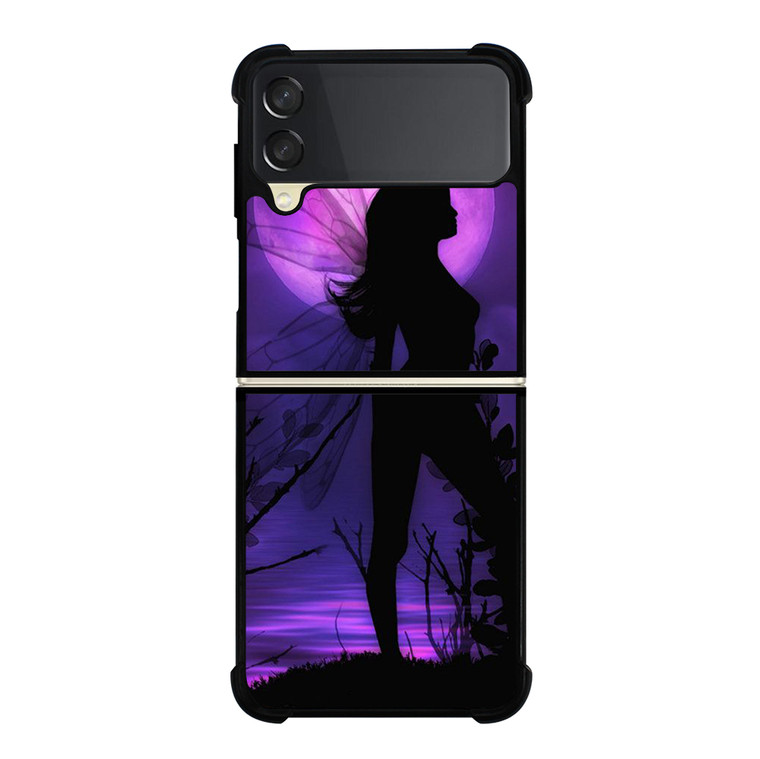 FAIRY DRAGONFLIES PURPLE MOON Samsung Galaxy Z Flip 3 5G Case Cover