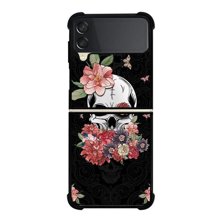 FLORAL SKULL Samsung Galaxy Z Flip 3 5G Case Cover