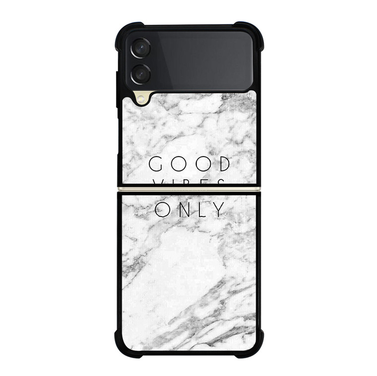 GOOD VIBES ONLY MARBLE Samsung Galaxy Z Flip 3 5G Case Cover