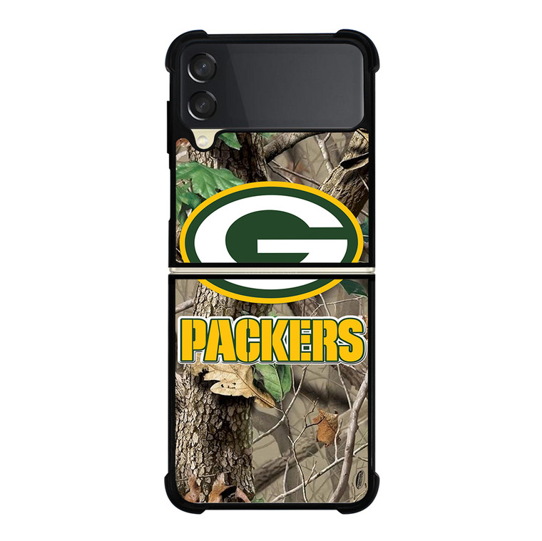 GREEN BAY PACKERS TREE CAMO Samsung Galaxy Z Flip 3 5G Case Cover
