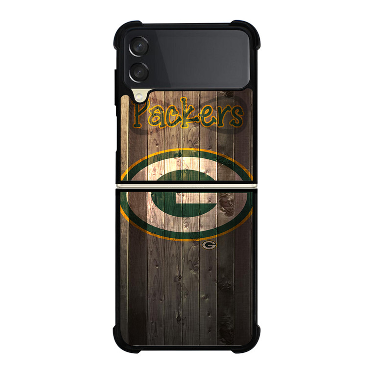 GREEN BAY PACKERS WOODEN Samsung Galaxy Z Flip 3 5G Case Cover