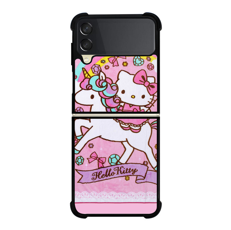 HELLO KITTY UNICORN Samsung Galaxy Z Flip 3 5G Case Cover