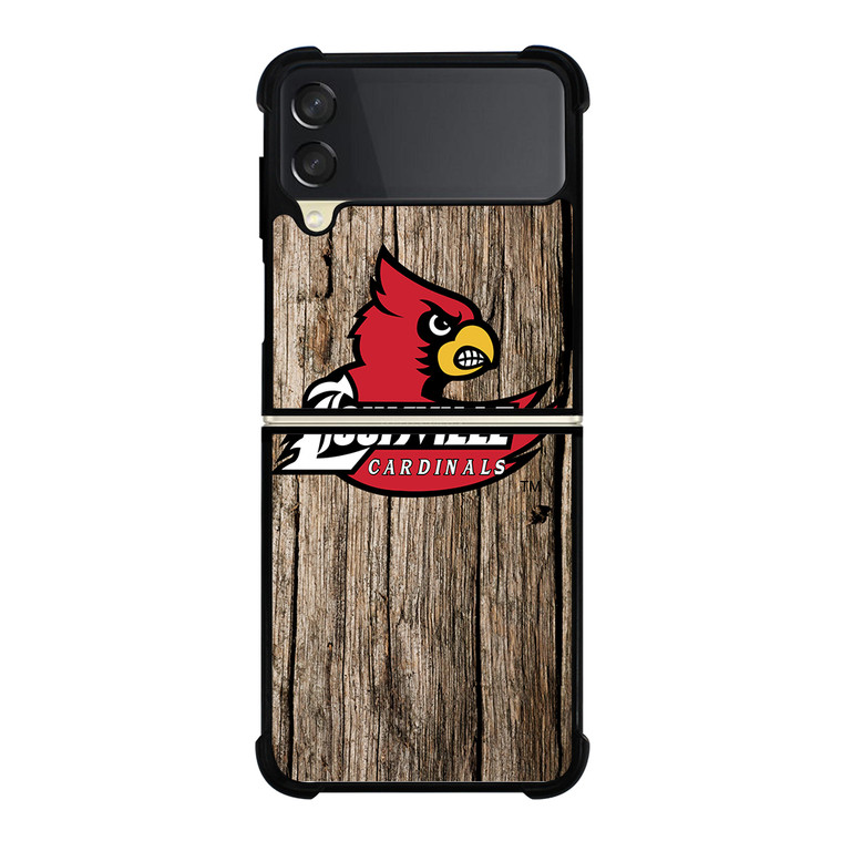 LOUISVILLE CARDINALS WOODEN Samsung Galaxy Z Flip 3 5G Case Cover