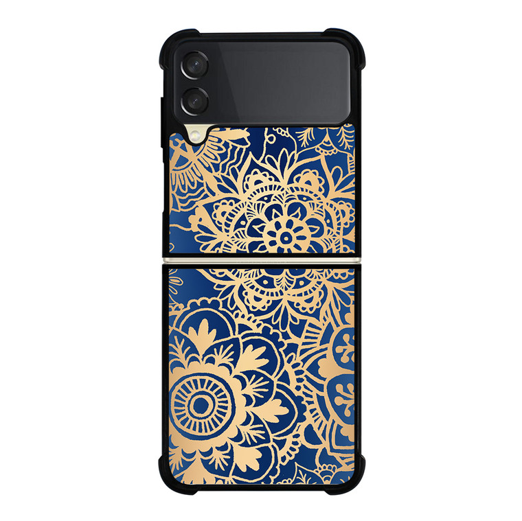 MANDALA BLUE PATTERN Samsung Galaxy Z Flip 3 5G Case Cover