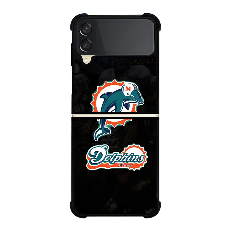 MIAMI DOLPHINS NFL ICON 1 Samsung Galaxy Z Flip 3 5G Case Cover