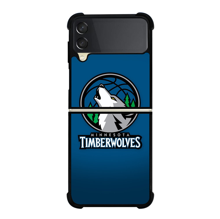 MINNESOTA TIMBERWOLVES LOGO BASKETBALL Samsung Galaxy Z Flip 3 5G Case Cover