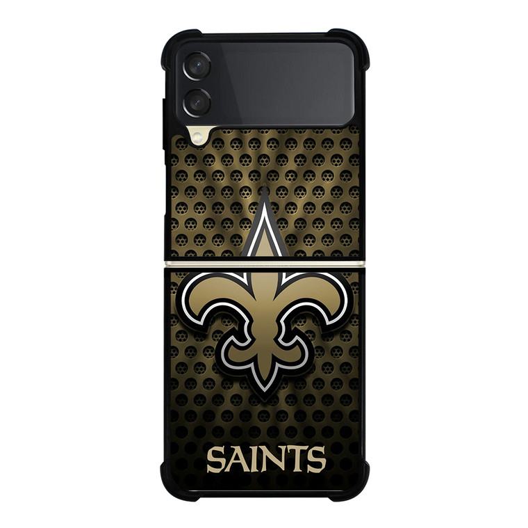 NEW ORLEANS SAINTS METAL Samsung Galaxy Z Flip 3 5G Case Cover