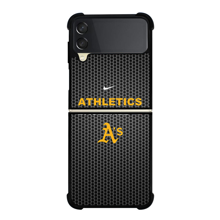 OAKLAND ATHLETICS METAL LOGO 2 Samsung Galaxy Z Flip 3 5G Case Cover