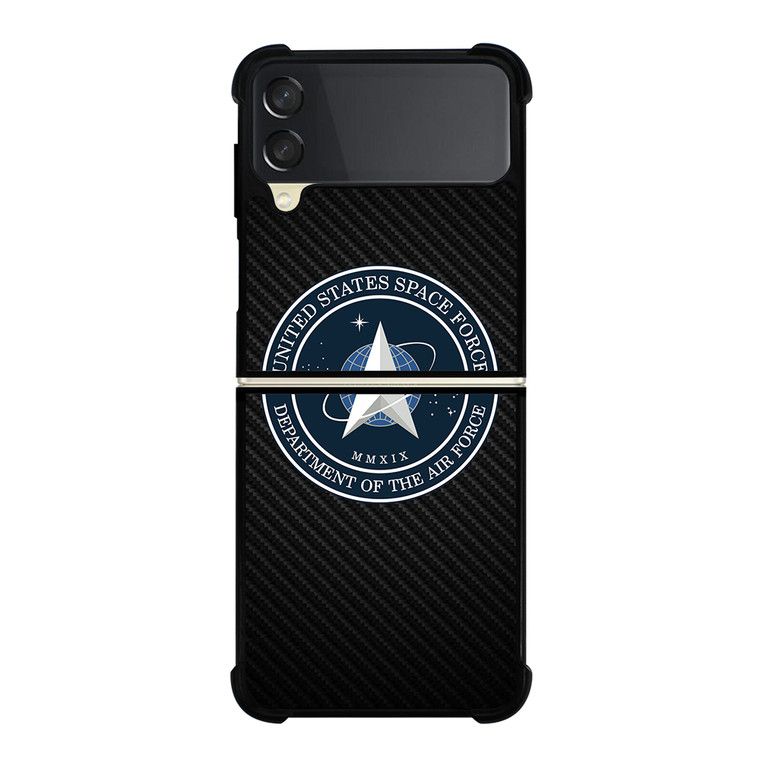 UNITED STATES SPACE CORPS USSC CARBON LOGO Samsung Galaxy Z Flip 3 5G Case Cover