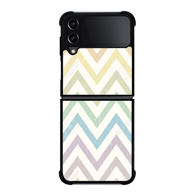 CHEVRON PATTERN RAINBOW COLOR Samsung Galaxy Z Flip 4 5G Case Cover