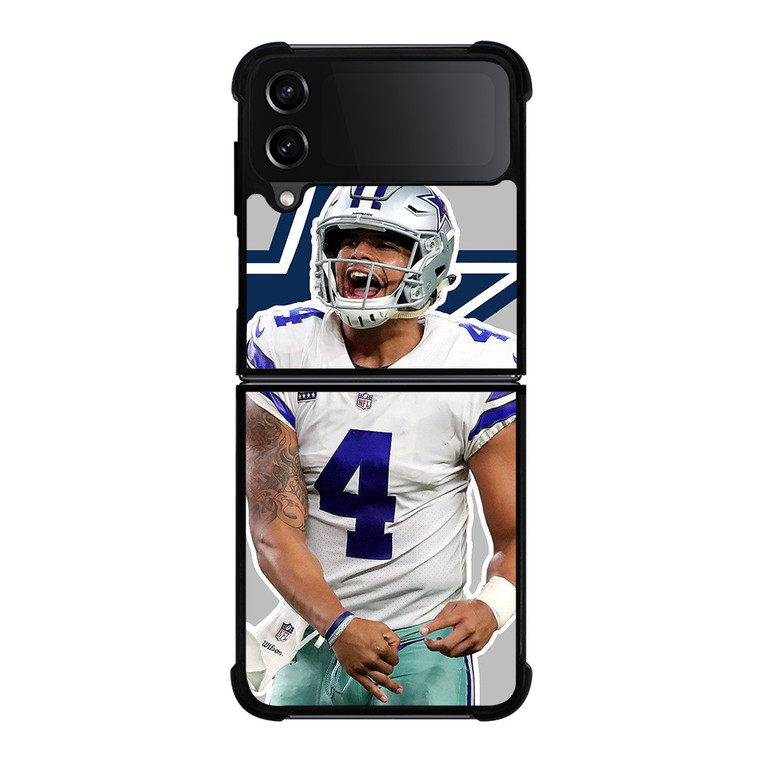DAK PRESCOTT QB4 COWBOYS Samsung Galaxy Z Flip 4 5G Case Cover