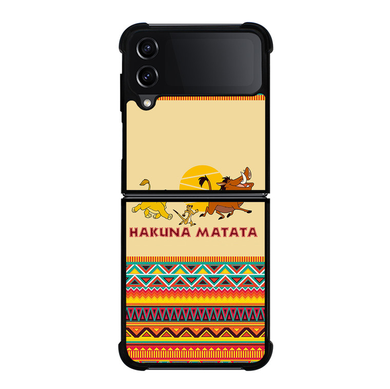 HAKUNA MATATA LION KING AZTEC 3 Samsung Galaxy Z Flip 4 5G Case Cover