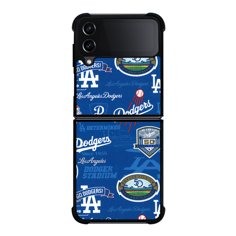 LOS ANGELES DODGERS LOGO COLLAGE Samsung Galaxy Z Flip 4 5G Case Cover