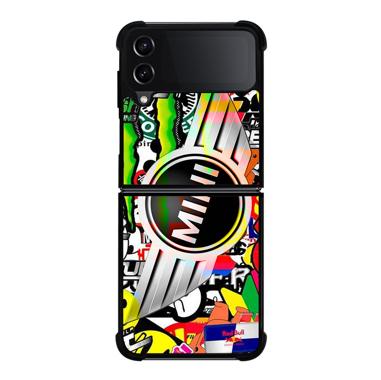 MINI COOPER STICKER BOMB Samsung Galaxy Z Flip 4 5G Case Cover