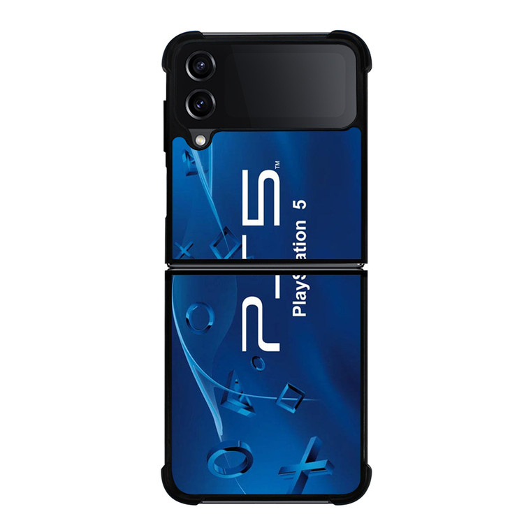 PS5 PLAYSTATION 5 LOGO Samsung Galaxy Z Flip 4 5G Case Cover
