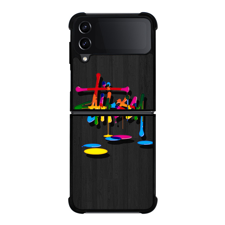 STUSSY PAINT LOGO Samsung Galaxy Z Flip 4 5G Case Cover