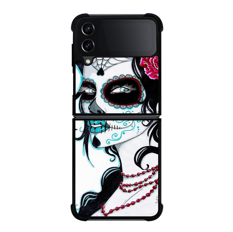 SUGAR SKULL LADY Samsung Galaxy Z Flip 4 5G Case Cover
