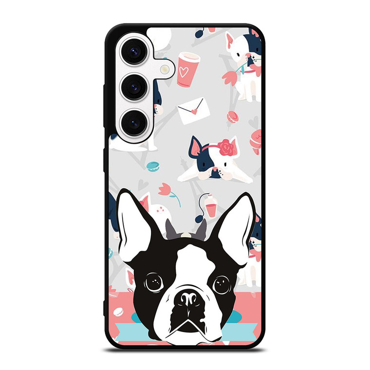 BOSTON TERRIER DOG 3 Samsung Galaxy S24 Case Cover