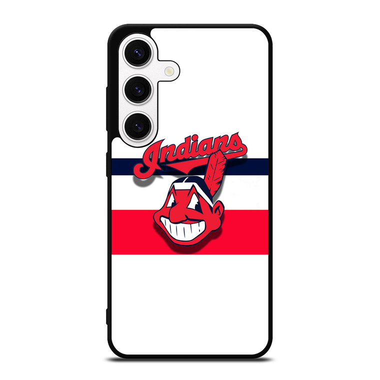 CLEVELAND INDIANS STRIPE LOGO Samsung Galaxy S24 Case Cover