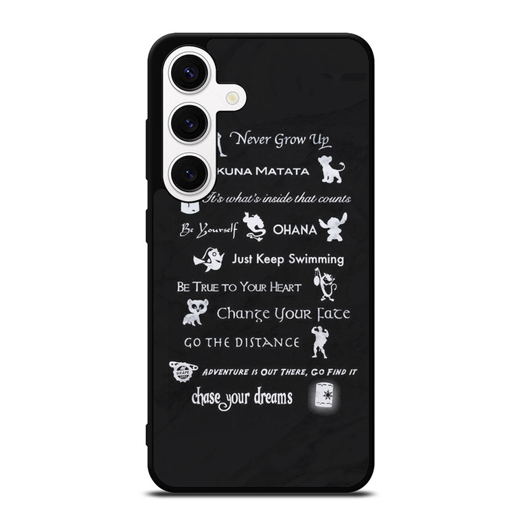 DISNEY LESSONS BLACK MARBLE Samsung Galaxy S24 Case Cover