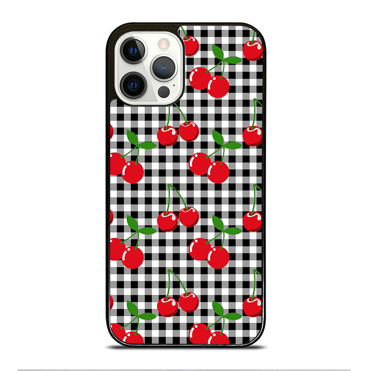 CHECKED CHERRY iPhone 12 Pro Case Cover