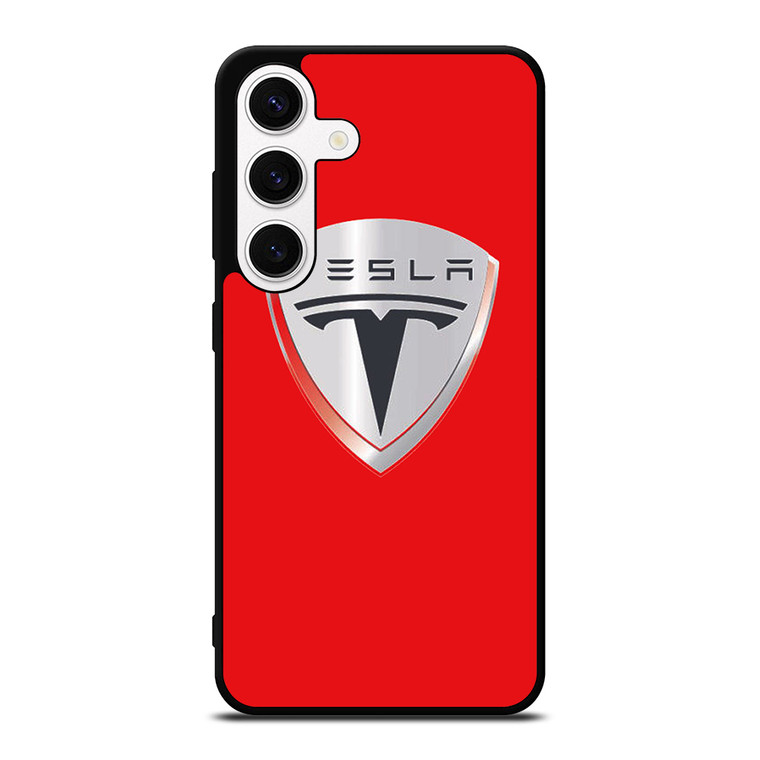 TESLA RED LOGO Samsung Galaxy S24 Case Cover
