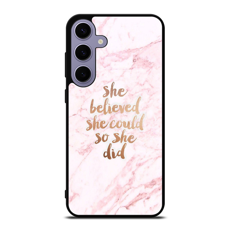 BELIEVE IN YOURSELF MARBLE Samsung Galaxy S24 Plus Case Cover