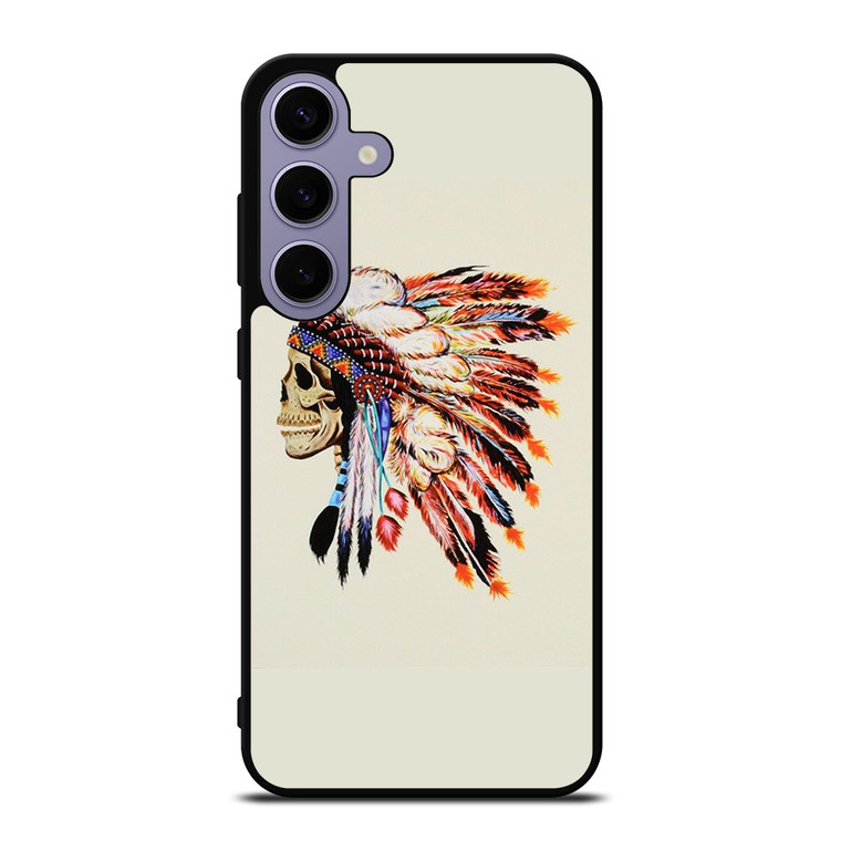 INDIAN FEATHER SKULL 2 Samsung Galaxy S24 Plus Case Cover