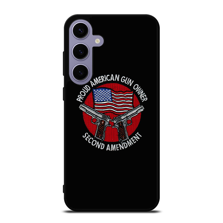 SECOND AMENDMENT AMERICAN GUN LOGO Samsung Galaxy S24 Plus Case Cover
