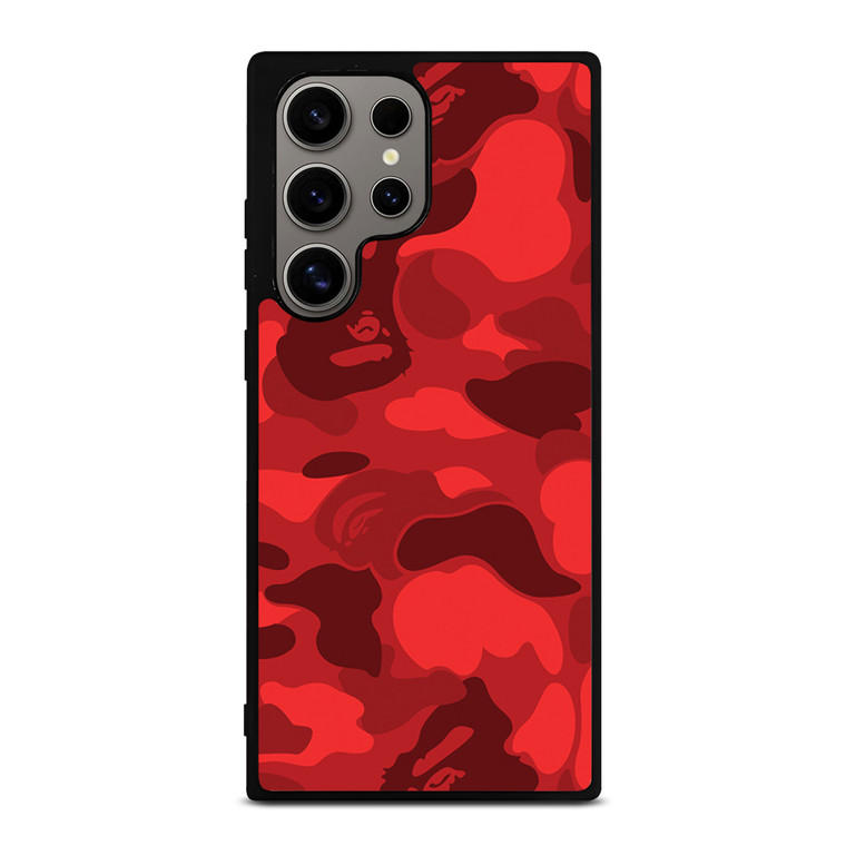 BAPE CAMO RED Samsung Galaxy S24 Ultra Case Cover