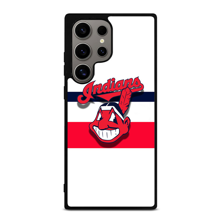 CLEVELAND INDIANS STRIPE LOGO Samsung Galaxy S24 Ultra Case Cover