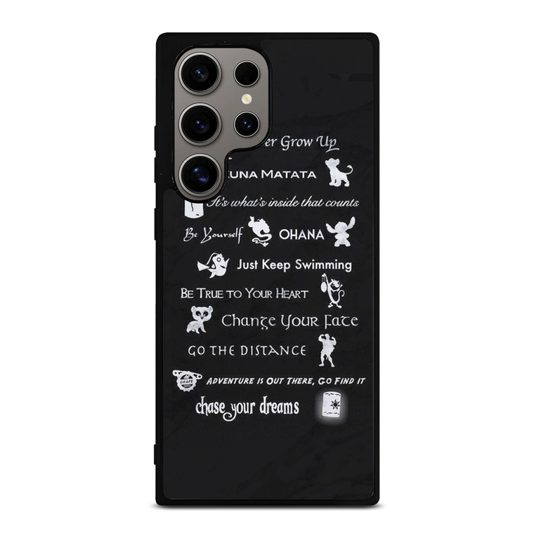 DISNEY LESSONS BLACK MARBLE Samsung Galaxy S24 Ultra Case Cover