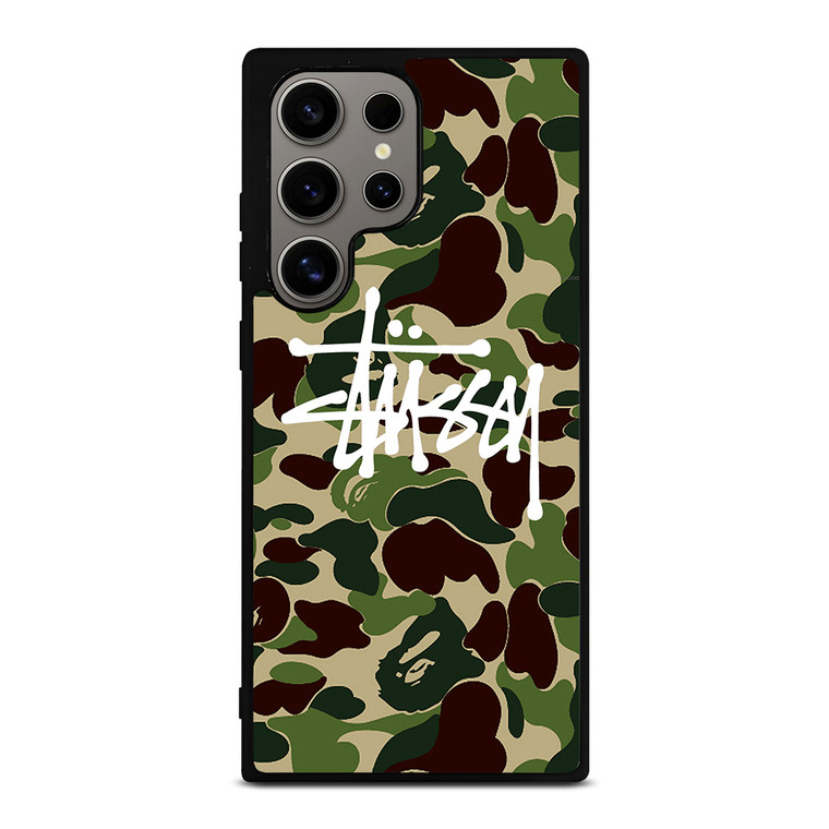 STUSSY BAPE CAMO Samsung Galaxy S24 Ultra Case Cover