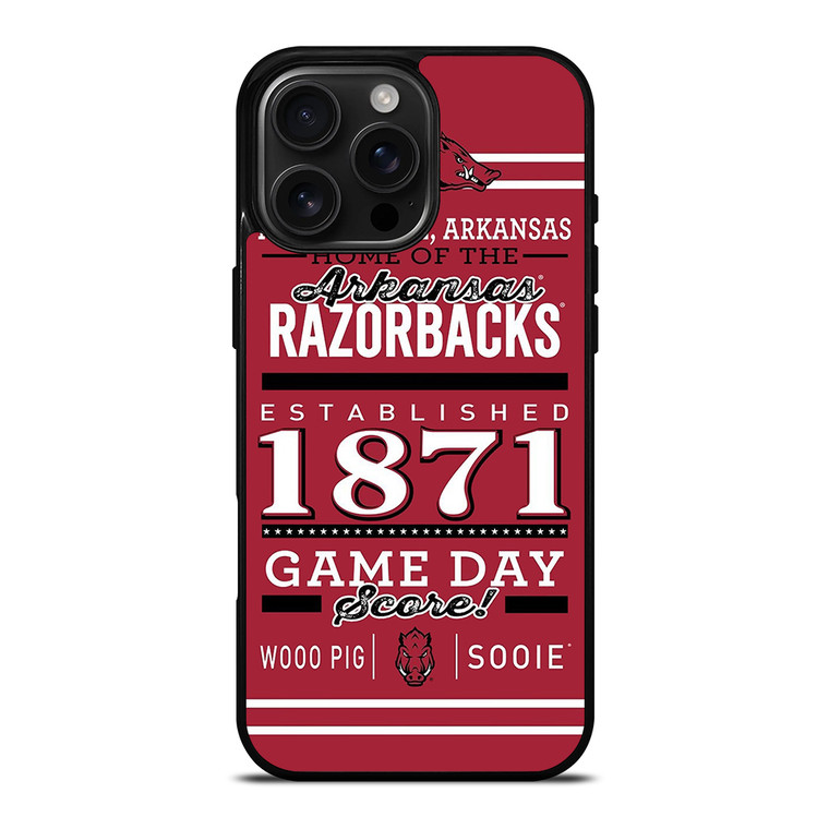 ARKANSAS RAZORBACKS 1871 iPhone 16 Pro Max Case Cover