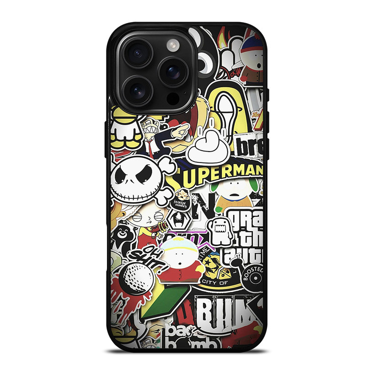 BAPE STICKER BOMB iPhone 16 Pro Max Case Cover