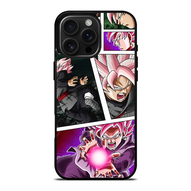 BLACK GOKU SS ROSE COLLAGE iPhone 16 Pro Max Case Cover