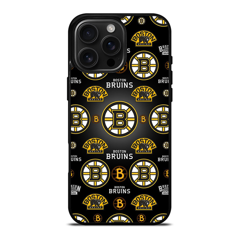 BOSTON BRUINS LOGO COLLAGE iPhone 16 Pro Max Case Cover