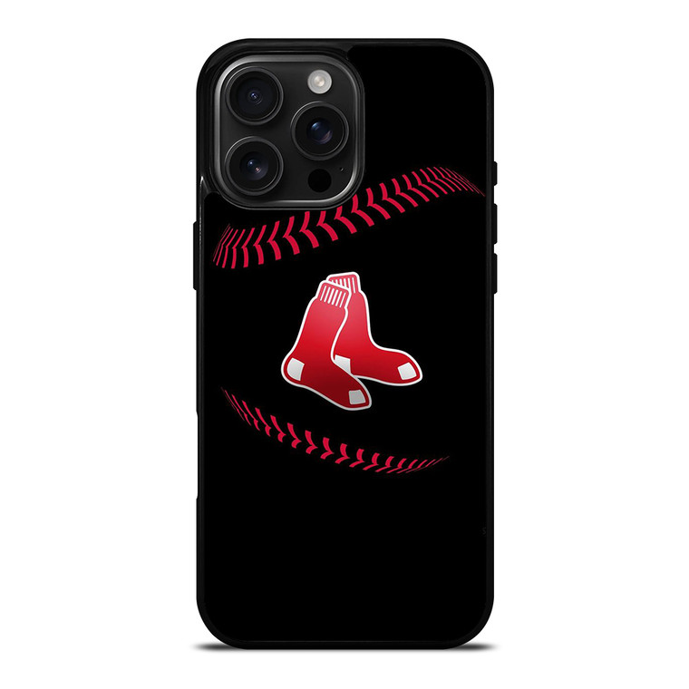BOSTON RED SOX BLACK LOGO iPhone 16 Pro Max Case Cover