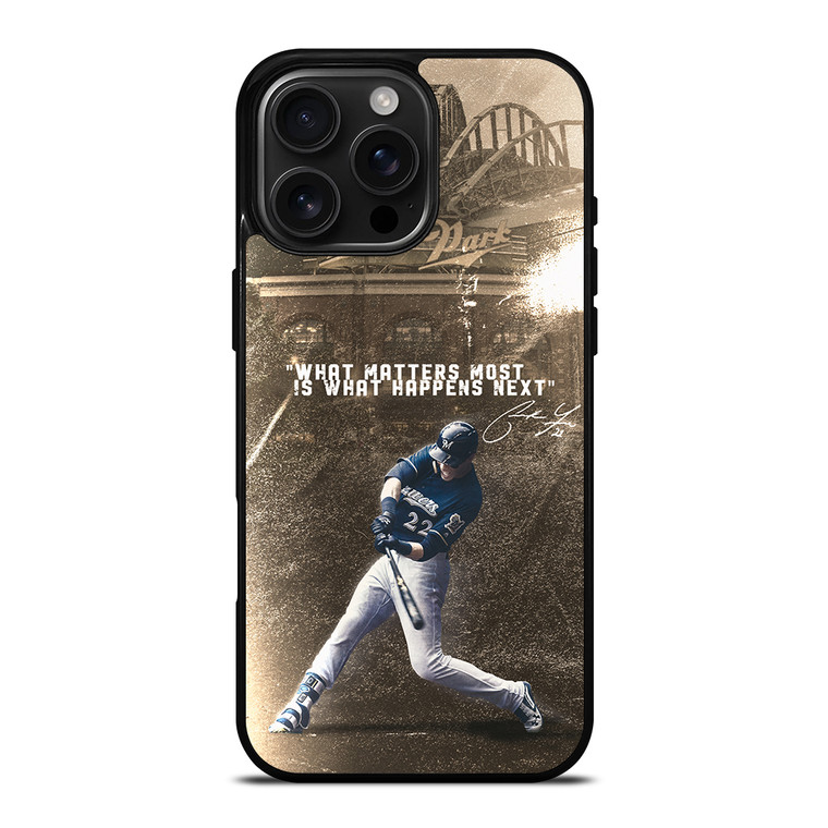 CHRISTIAN YELICH MILWAUKEE BREWERS QUOTE iPhone 16 Pro Max Case Cover