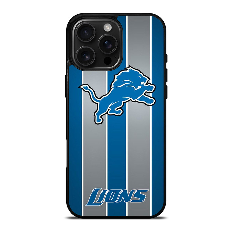 DETROIT LIONS STRIPE iPhone 16 Pro Max Case Cover
