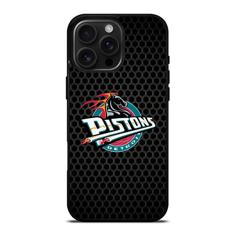 DETROIT PISTONS METAL LOGO iPhone 16 Pro Max Case Cover