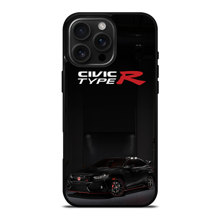 HONDA CIVIC BLACK CAR iPhone 16 Pro Max Case Cover
