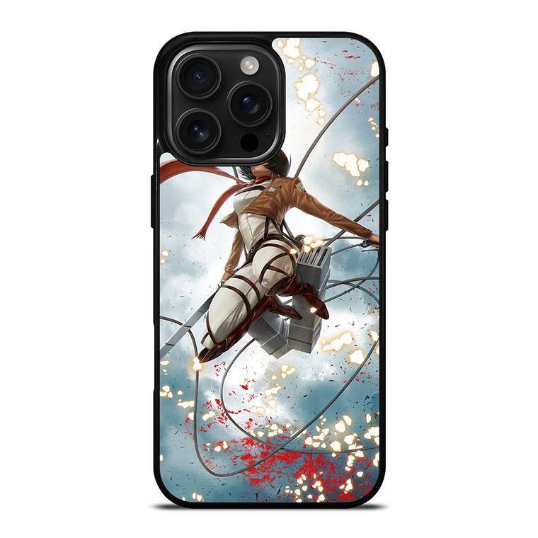 MIKASA ACKERMAN ATTACK ON TITAN iPhone 16 Pro Max Case Cover MIKASA ACKERMAN ATTACK ON TITAN iPhone 16 Pro Max Case Cover