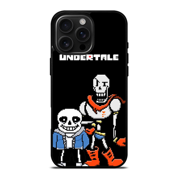 PAPYRUS AND SANS UNDERTALE 8BIT iPhone 16 Pro Max Case Cover